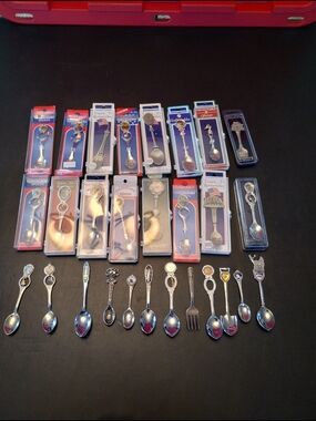 Silver Collectible Souvenir Spoon Set - Assorted Designs